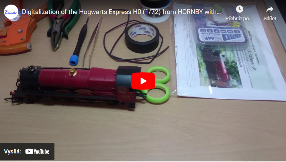 Digitalization of the Hogwarts Express model H0 from HORNBY with sounds