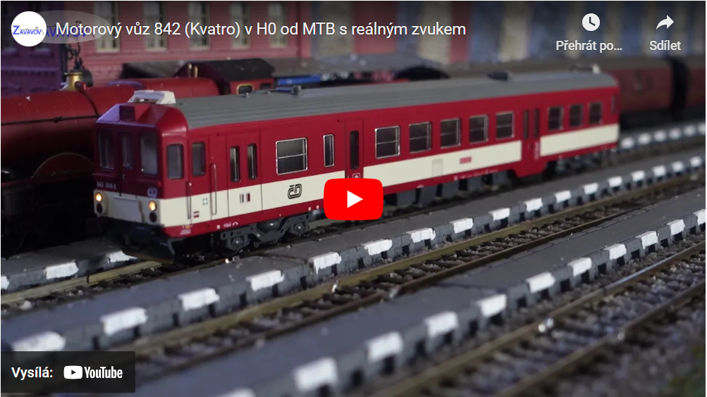 Motor train 842 in H0 with real sound (MTB) (video)